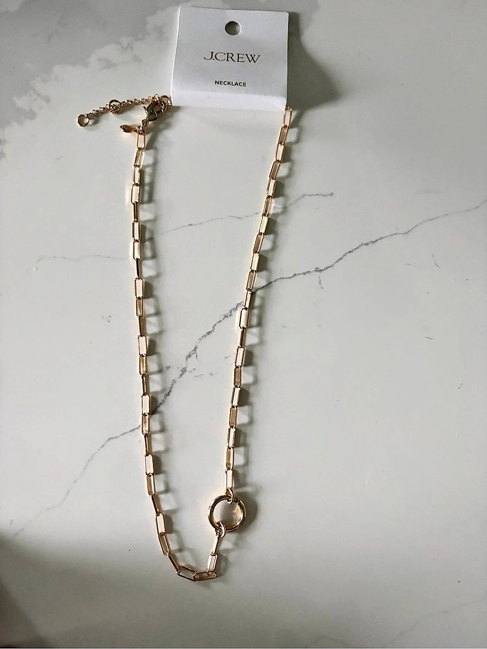 J.Crew Paper-Clip Charm Chainlink Necklace NWT